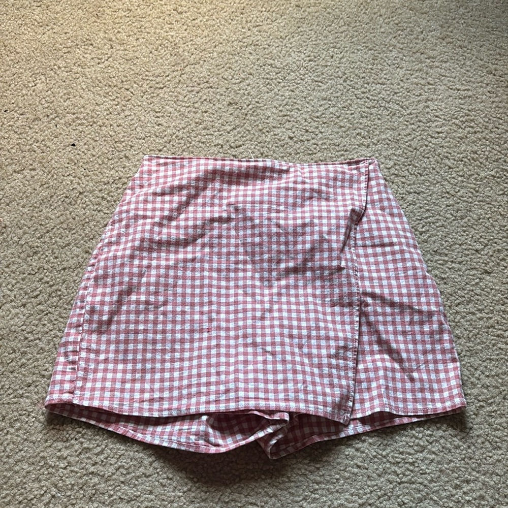 plaid skort